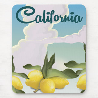 California Lemons Vintage travel print. Mouse Pad