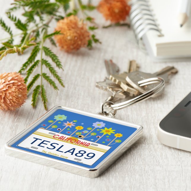 California license plate keychain (Side)