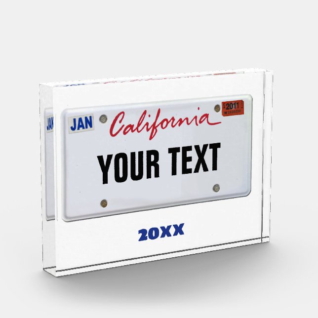 California License Plate Photo Block (Left)