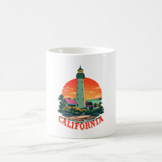 California Lighthouse Sunset View Coffee Mug