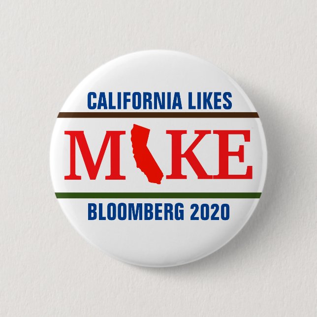 California like Mike 2 Inch Round Button (Front)