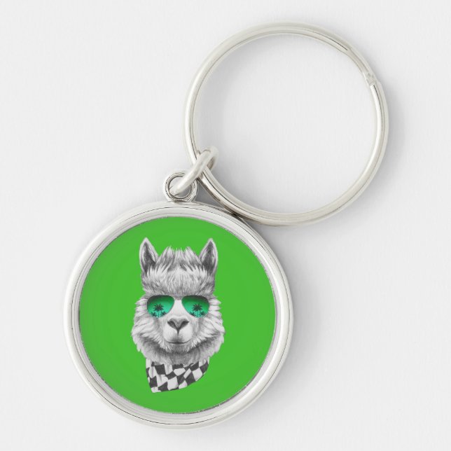 California llama keychain (Front)