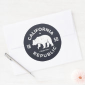 California Logo | The Golden State Classic Round Sticker (Envelope)