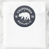 California Logo | The Golden State Classic Round Sticker (Bag)