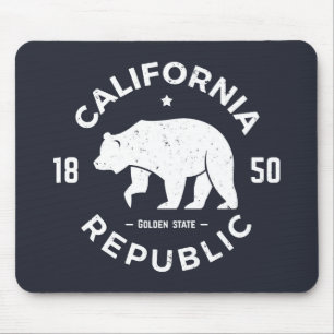 California Logo The Golden State Mouse Pad