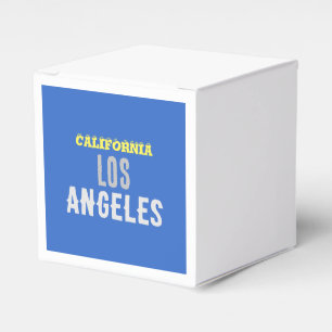 California Los Angeles City USA Retro Vintage Blue Favor Box