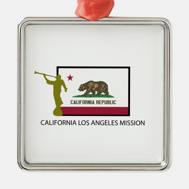 CALIFORNIA LOS ANGELES MISSION LDS CTR METAL ORNAMENT (Front)