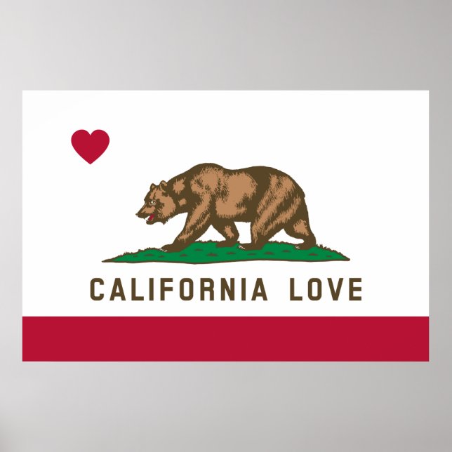 California Love Flag Poster (Front)