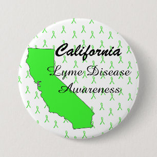 California Lyme Disease Awareness Ribbon Button