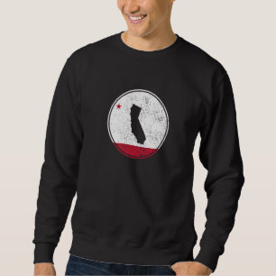 California Map Ca Flag Vintage Proud Californian Sweatshirt