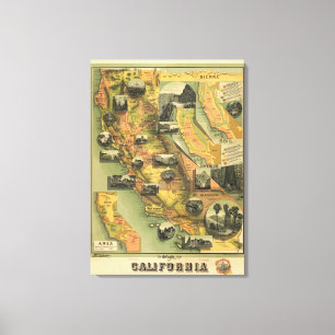 California Map Canvas Print