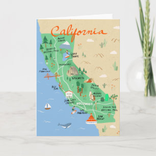 California Map Greeting Card