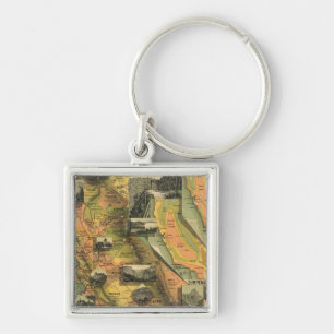 California Map Keychain