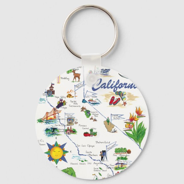 California Map keychain (Front)