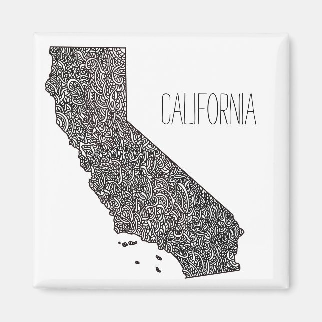 California Map Magnet (Front)