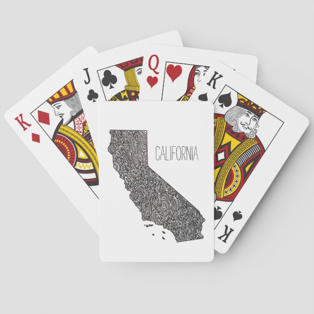 California Map Playing Cards (Back)