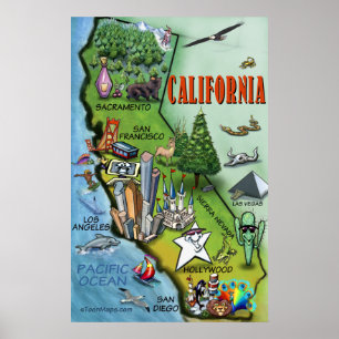 California Map Poster