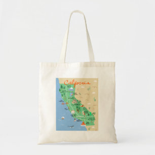 California Map Tote Bag