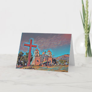 California Mission Santa Barbara Holiday Card