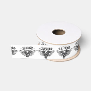 California Motorcycle Wings Grosgrain Ribbon