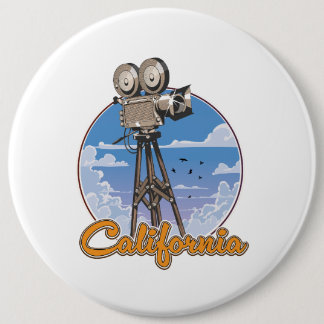California Movie Camera 6 Inch Round Button