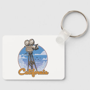 California Movie Camera Keychain