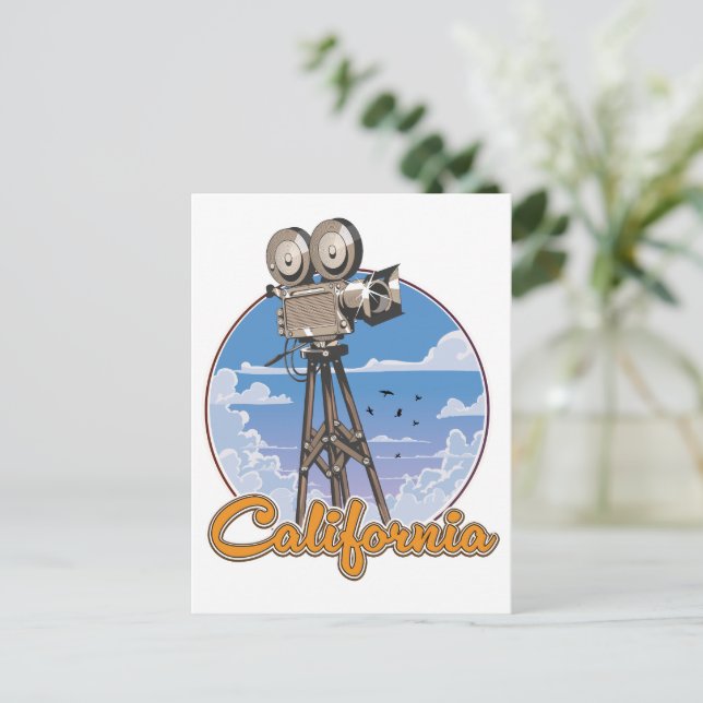 California Movie Camera Postcard (Standing Front)