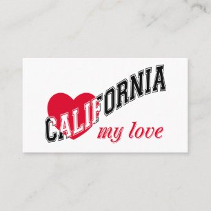 California my love business card