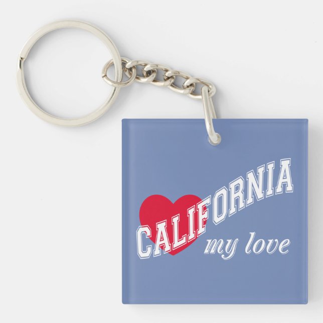California my love keychain (Front)