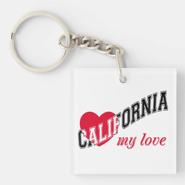 California my love keychain (Front)