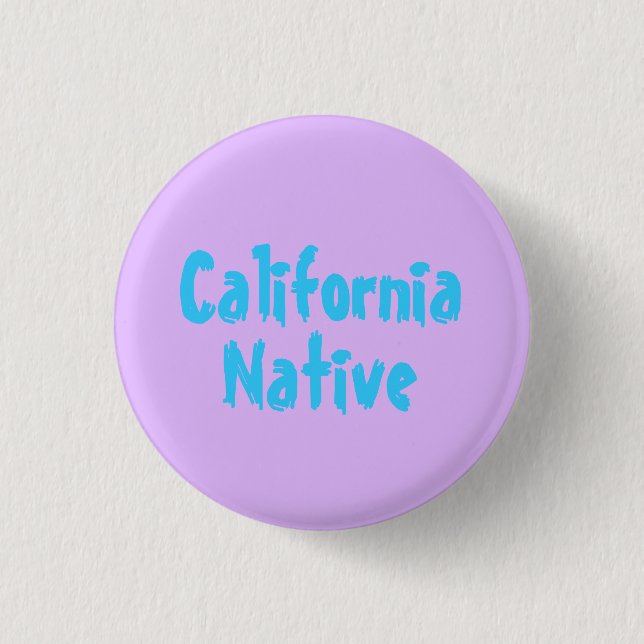 California Native 1 Inch Round Button (Front)