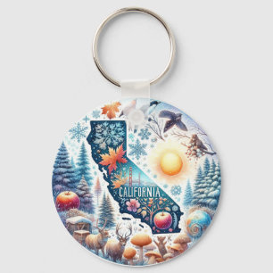 California Nature Winter Keychain