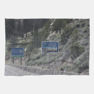 California-Nevada border Kitchen Towel