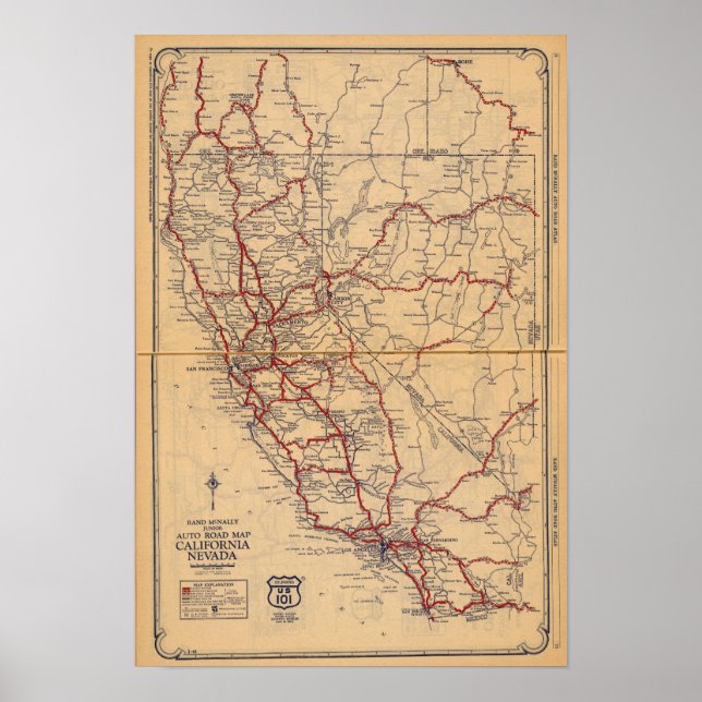 California, Nevada Poster (Front)