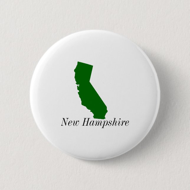 California New Hampshire  2 Inch Round Button (Front)