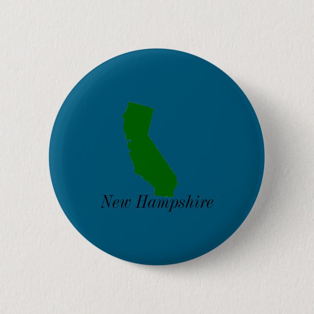 California New Hampshire  2 Inch Round Button (Front)