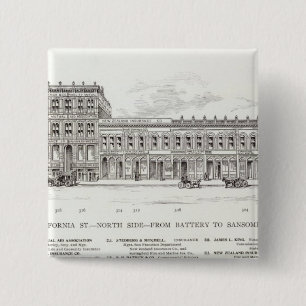 California North side Battery and Sansome 2 Inch Square Button