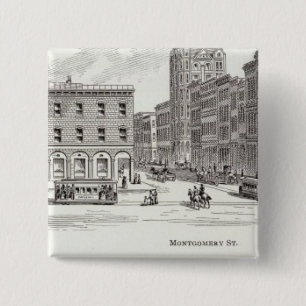 California North side Montgomery 2 Inch Square Button