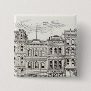 California North side Sansome and Leidesdorff 2 Inch Square Button