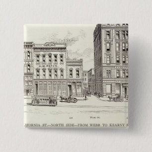 California North side Webb and Kearny 2 Inch Square Button