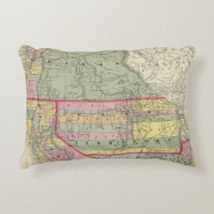 California, Oregon, Utah, New Mexico 2 Decorative Pillow