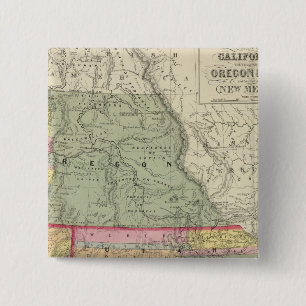 California, Oregon, Utah, New Mexico 2 Inch Square Button