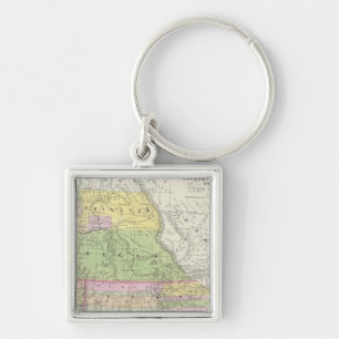 California, Oregon, Washington, Utah, New Mexico 6 Keychain