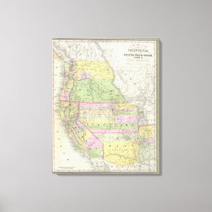 California, Oregon, Washington, Utah, New Mexico 8 Canvas Print