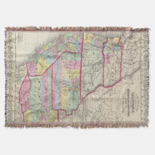 California, Oregon, Washington, Utah, New Mexico Throw Blanket