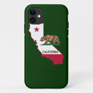 California Outline and Flag iPhone 11 Case