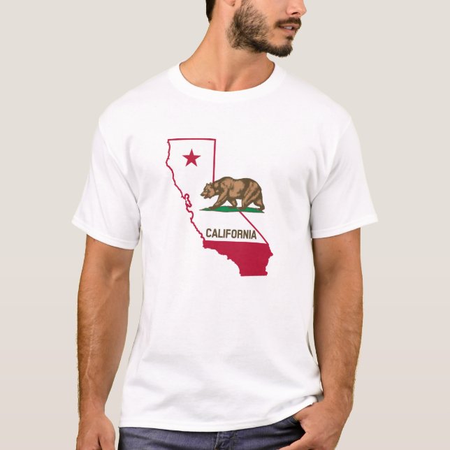 California Outline and Flag T-Shirt (Front)