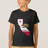 California Outline and Flag
