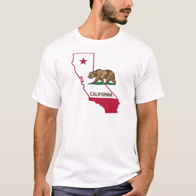 California Outline and Flag T-Shirt (Front)