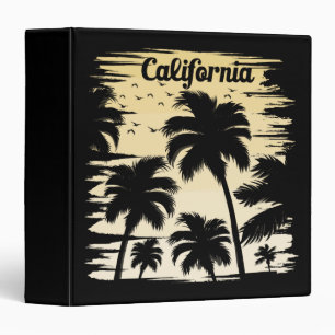 California Palm Tree 3 Ring Binder